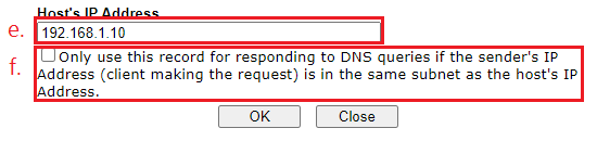 a screenshot of DrayOS LAN DNS' local host setings